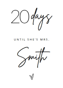 BSIG BRIDAL SHOWER COUNTDOWN 5X7: BSIG BRIDAL SHOWER COUNTDOWN 5X7, 8X10