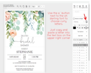 Curly Font Instructions: BLACK WHITE STRIPED BABY SHOWER INVITATION SET