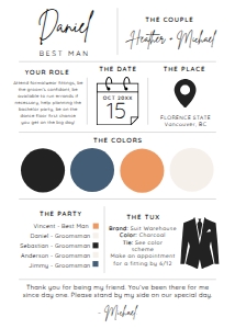 BSIG BEST MAN - GROOMSMEN INFO CARD V1: BSIG BEST MAN - GROOMSMEN INFO CARD V1