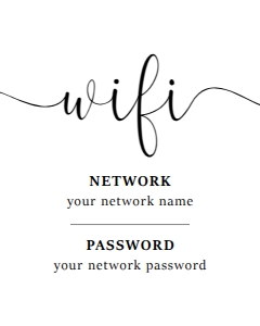 WIFI PASSWORD V1 8X10: WIFI PASSWORD V1