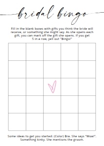 MADDIE BRIDAL SHOWER GAME BUNDLE design preview