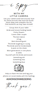 I SPY 3.5x8.5": 100+ TEMPLATE BRIDAL SHOWER BUNDLE