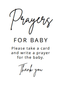 BSIG PRAYERS FOR BABY SIGN 5x7": BSIG PRAYERS FOR BABY CARD + SIGNS