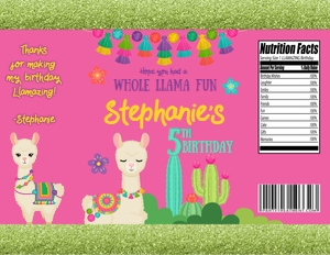 Llama Chip Bag Pink design preview
