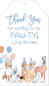 Puppy Thank You Tag (blue) design preview