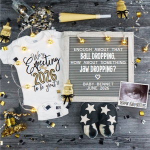 New Years Eve Pregnancy Announcement 2 (Ball Dropping) design preview