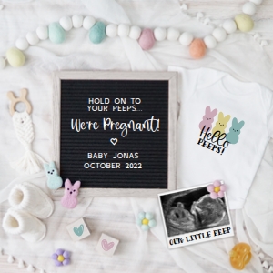 (Sonogram) Peeps Easter Pregnancy Announcement: Peeps Easter Pregnancy Announcement