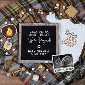 S'more Pregnancy Announcement (S'More Love, We're Pregnant) design preview