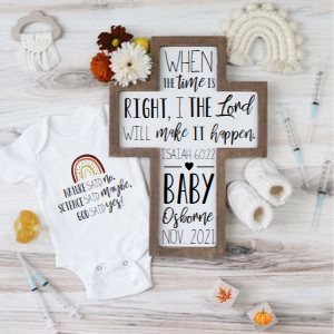 Isaiah 60:22 IVF Fall Pregnancy Announcement (Nature, Science, God): Isaiah 60:22 IVF Fall Pregnancy Announcement (Nature, Science, God)