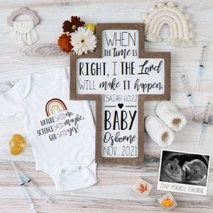 (Sonogram) Isaiah 60:22 IVF Fall Pregnancy Announcement (Nature, Science, God): Isaiah 60:22 IVF Fall Pregnancy Announcement (Nature, Science, God)