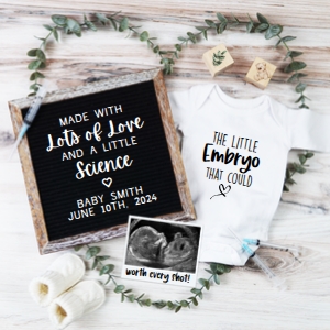 IVF Greenery Pregnancy Announcement (Embryo that Could) design preview