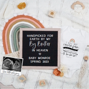 (Sonogram) Neutral Rainbow Baby Pregnancy Announcement (Handpicked, Isaiah 66:9): Neutral Rainbow Baby Pregnancy Announcement (Handpicked, Isaiah 66:9)