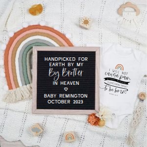 Neutral Rainbow Baby Pregnancy Announcement (Handpicked, Isaiah 66:9): Neutral Rainbow Baby Pregnancy Announcement (Handpicked, Isaiah 66:9)