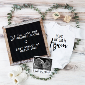 Eucalyptus Heart Pregnancy Announcement (Oops) design preview