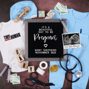 Medical Pregnancy Announcement (Tiny Human, Save Lives) design preview