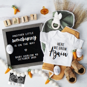 Carrots Easter Pregnancy Announcement (Grow Again) design preview