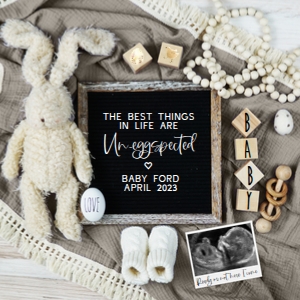 Neutral Bunny Pregnancy Announcement (Un-eggespected) design preview