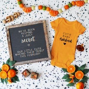 Tangerine Pregnancy Announcement (Secret): Tangerine Pregnancy Announcement (Secret)