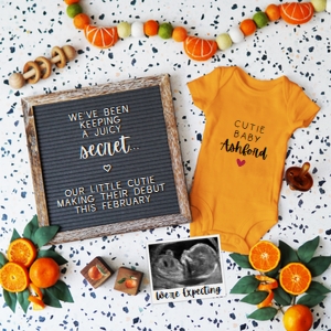 Tangerine Pregnancy Announcement (Secret) design preview