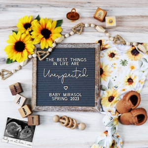 Sunflower Pregnancy Announcement (Unexpected) design preview