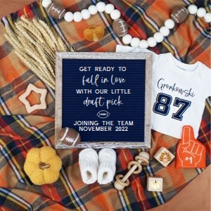 Fall Football Pregnancy Announcement (Fall in Love): Fall Football Pregnancy Announcement (Fall in Love)