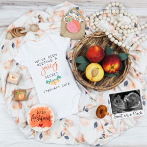 Peach Pregnancy Announcement 3 (Juicy Secret) design preview