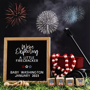 Fireworks Patriotic Pregnancy Announcement (Firecracker): Fireworks Patriotic Pregnancy Announcement (Firecracker)