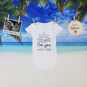 Beach Pregnancy Announcement (Sea You) design preview