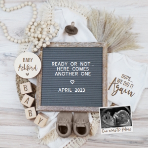 Neutral Browns Pregnancy Announcement (Oops) design preview
