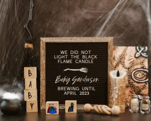 Hocus Pocus 3 Pregnancy Announcement (Black Candle): Hocus Pocus 3 Pregnancy Announcement (Black Candle)