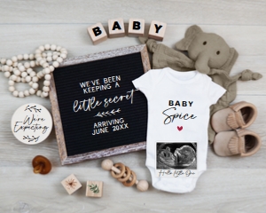 Boho Elephant Pregnancy Announcement (Secret) design preview