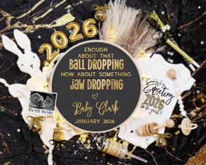 New Years Eve Pregnancy Announcement 15 (Ball Dropping) design preview