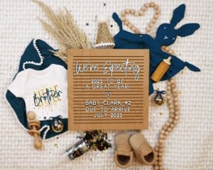 Boho New Years Eve Boy Pregnancy Announcement (Little Brother): Boho New Years Eve Boy Pregnancy Announcement (Little Brother)