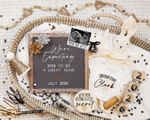 (Sonogram) New Years Eve Pregnancy Announcement 17 (We're Expecting): New Years Eve Pregnancy Announcement 17 (We're Expecting)