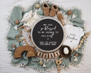 Lamb Lovey Boho Christian Easter Pregnancy Announcement (Blessed Nest): Lamb Lovey Boho Christian Easter Pregnancy Announcement (Blessed Nest)