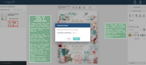 How to Save & Download (Event Instructions): Cinderella Thank You with Photo
