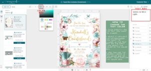 How to Change Text Colors (Event Instructions): Cinderella Thank You with Photo
