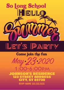 Summer Invite School design preview