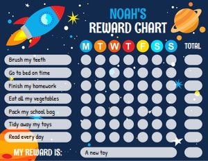 Rocket Reward Chart design preview