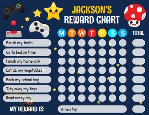 Gamer Reward Chart design preview