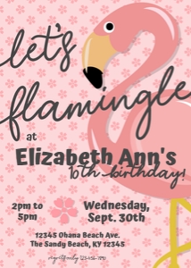Let's Flamingle Invitation: Let's Flamingle Invitation