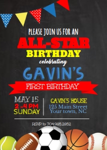 All star sports birthday design preview