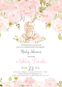 Bunny Baby shower b1 design preview