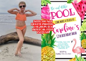 Tropical Pool Party design preview