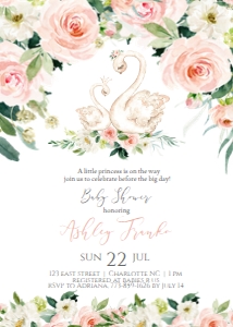 ethereal swan: Ethereal Swan Baby Shower