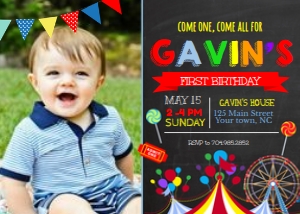 Carnival Circus Birthday design preview
