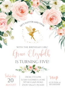 Ethereal Fairy Birthday design preview