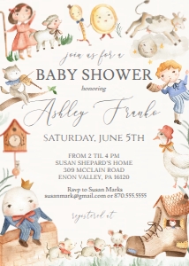 Nursery Rhyme Invite design preview