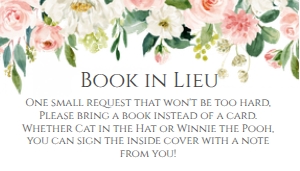 et3 Book Card: Ethereal Swan Baby Shower