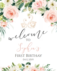 Ethereal Welcome Swan: Ethereal Swan Baby Shower